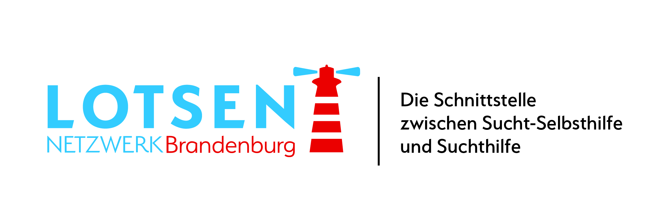 Logo Lotsennetzwerk Brandenburg, die Schnittstelle zwischen Sucht-Selbsthilfe und Suchthilfe.