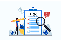 Formular mit dem Schriftzug "Risk assessment"