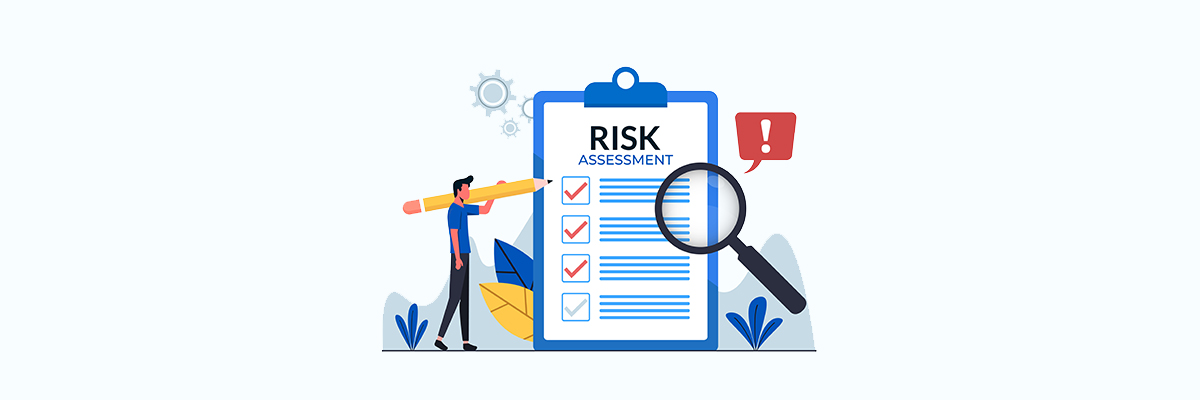 Formular mit dem Schriftzug "Risk assessment"