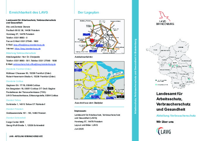 Bild vergrößern (Bild: Wir über uns - Flyer der Abteilung Verbraucherschutz)